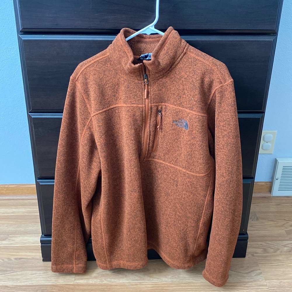 Large North Face quarter zip sweater